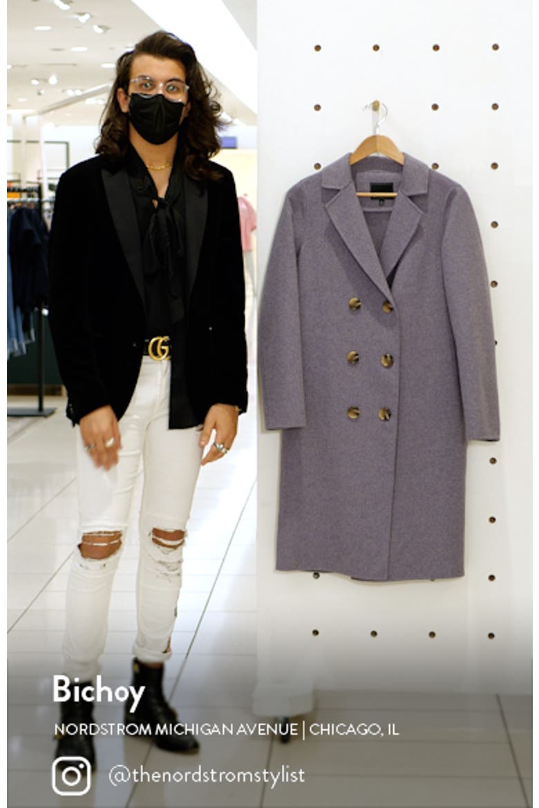 Double Breasted Wool Blend Coat video