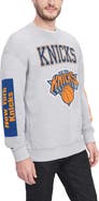 TOMMY JEANS Men's Tommy Jeans Heather Gray New York Knicks Hayes Crew Neck Pullover Sweatshirt