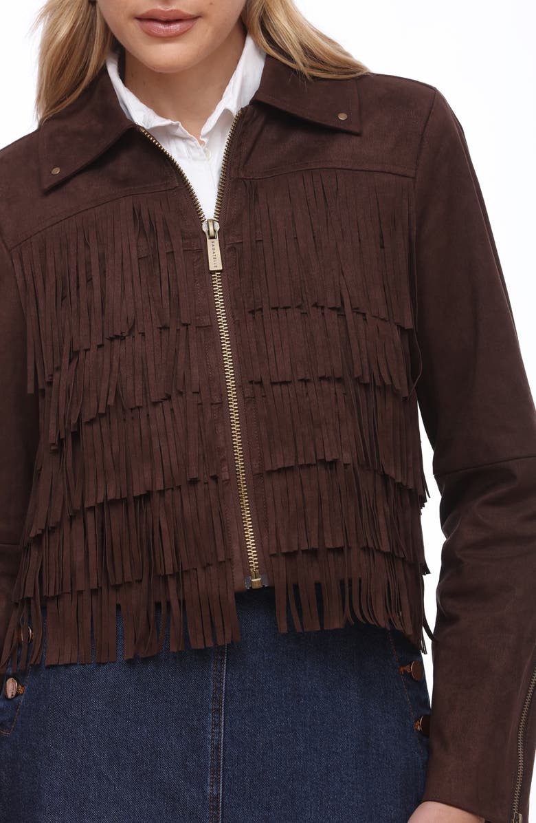Bagatelle Fringe Jacket, Alternate, color, Bitter