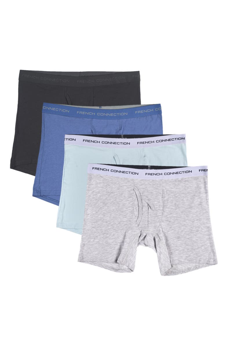 French Connection 4-Pack Cotton Boxer Brief, Alternate, color, 