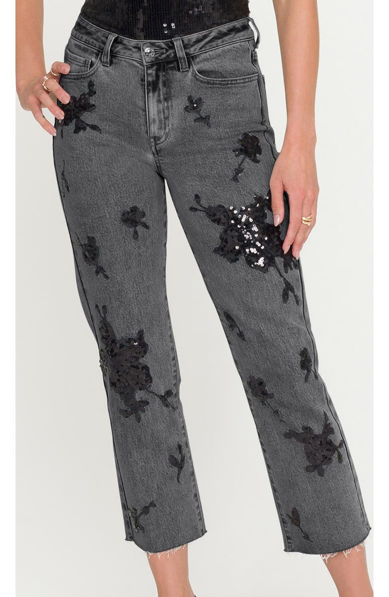 Generation Love Bella Sequin Embellished Jeans, Alternate, color, Black, Grey