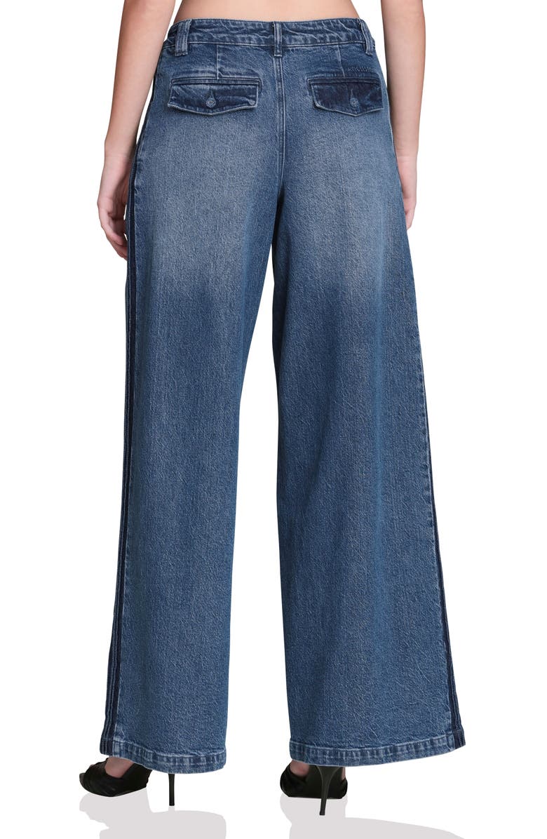 Avec Les Filles Wide Leg Jeans, Alternate, color, Dark Blue Wash