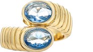 RIVKA FRIEDMAN London Blue Cubic Zirconia Crossover Ring