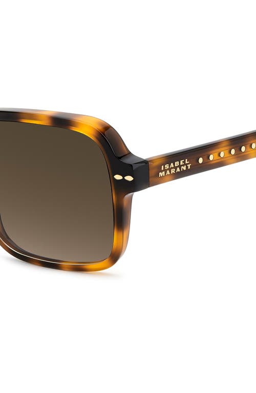 Isabel Marant 57mm Gradient Rectangular Sunglasses In Multi