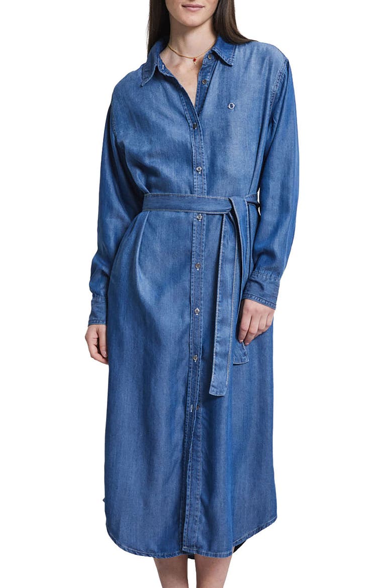 Denim Shirt Dress, Main, color, Blue