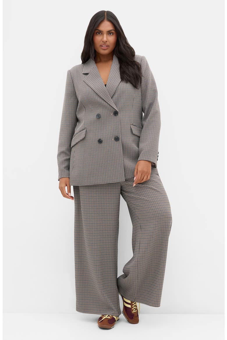 Tiana Plaid Double Breasted Blazer, Alternate, color, PLAID