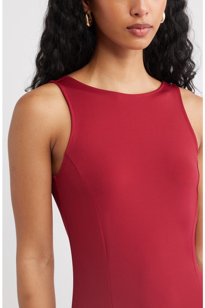 High-Low Sleeveless Midi Dress, Alternate, color, RED RUMBA