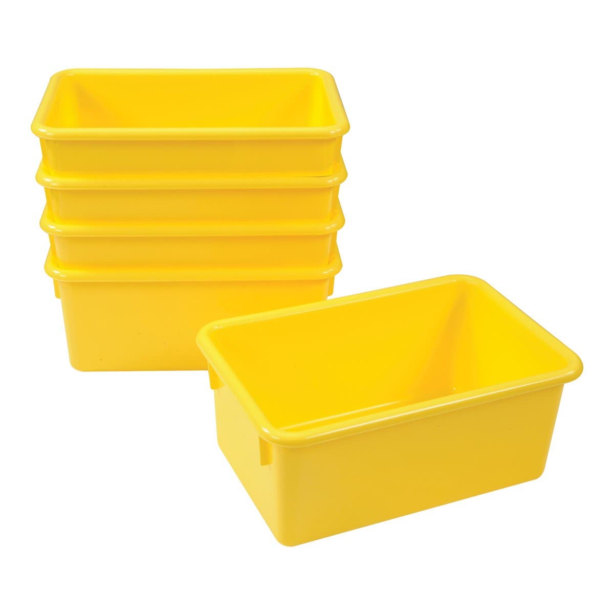 Kaplan Early Learning Company Yellow Colored Storage Bin - Set of 5 ...