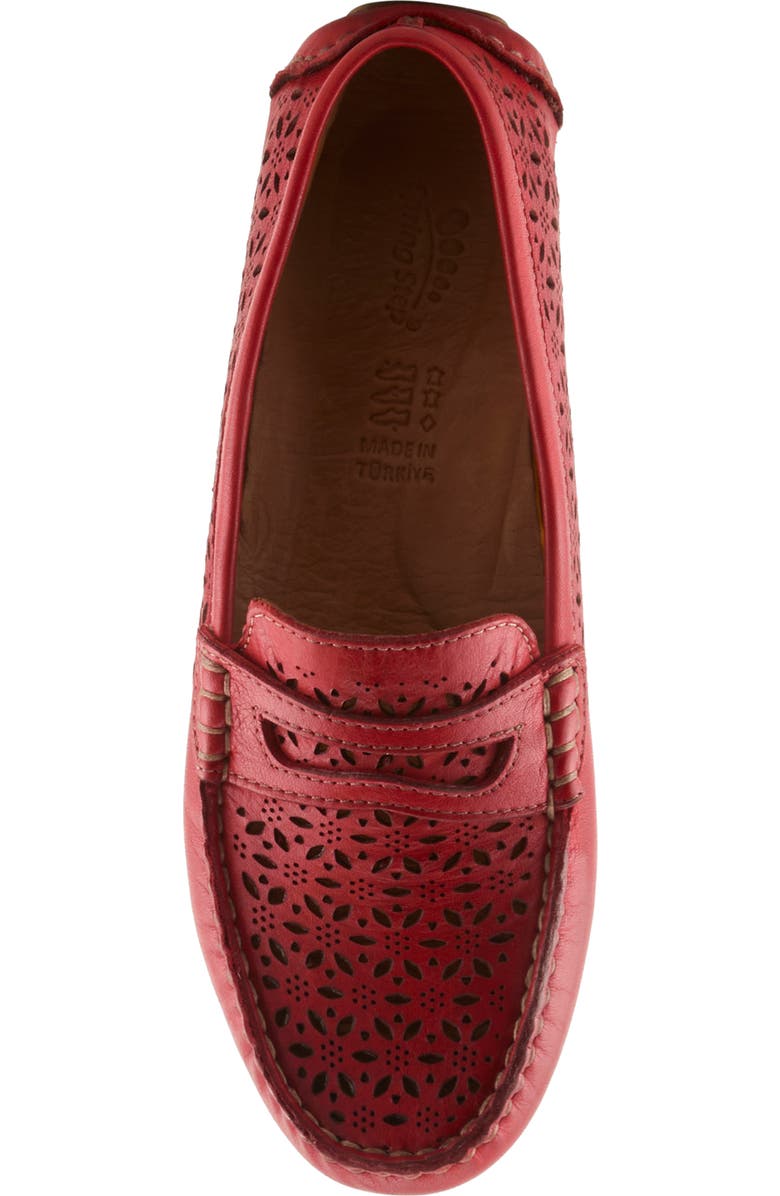 Spring Step Crain Driving Penny Loafer, Alternate, color, Red