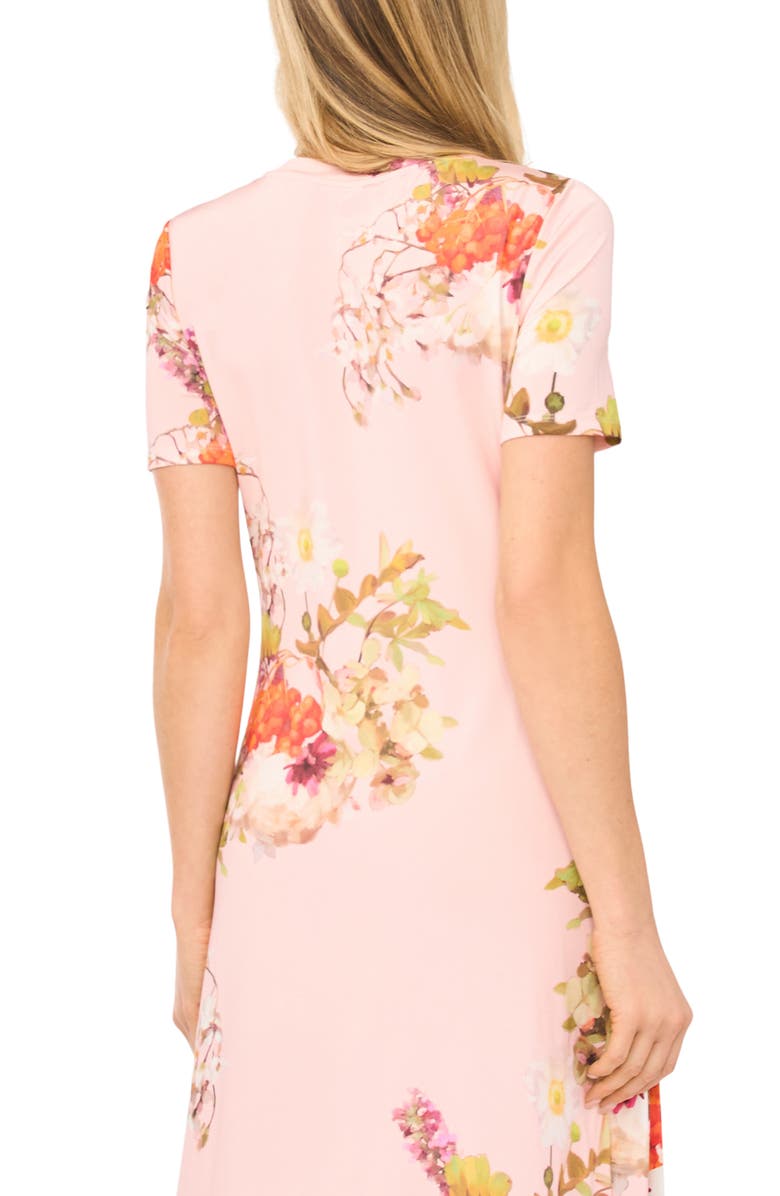 Ted Baker Theresa Floral T-Shirt Maxi Dress, Alternate, color, Cloud Pink