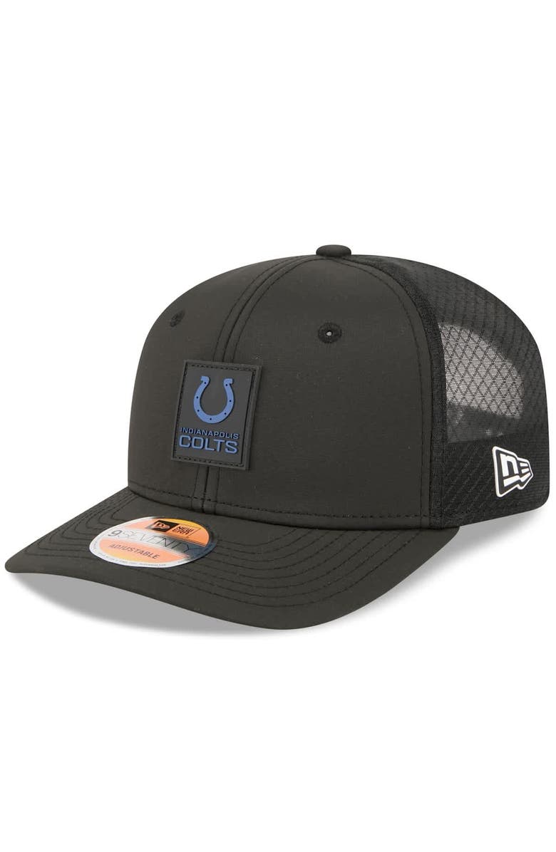 New Era Men's New Era Black Indianapolis Colts 2025 Sideline  9SEVENTY Trucker Adjustable Hat, Main, color, 