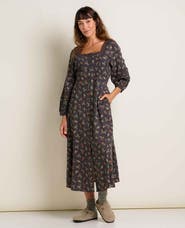 Toad & Co Manzana Square Neck Long Sleeve Dress