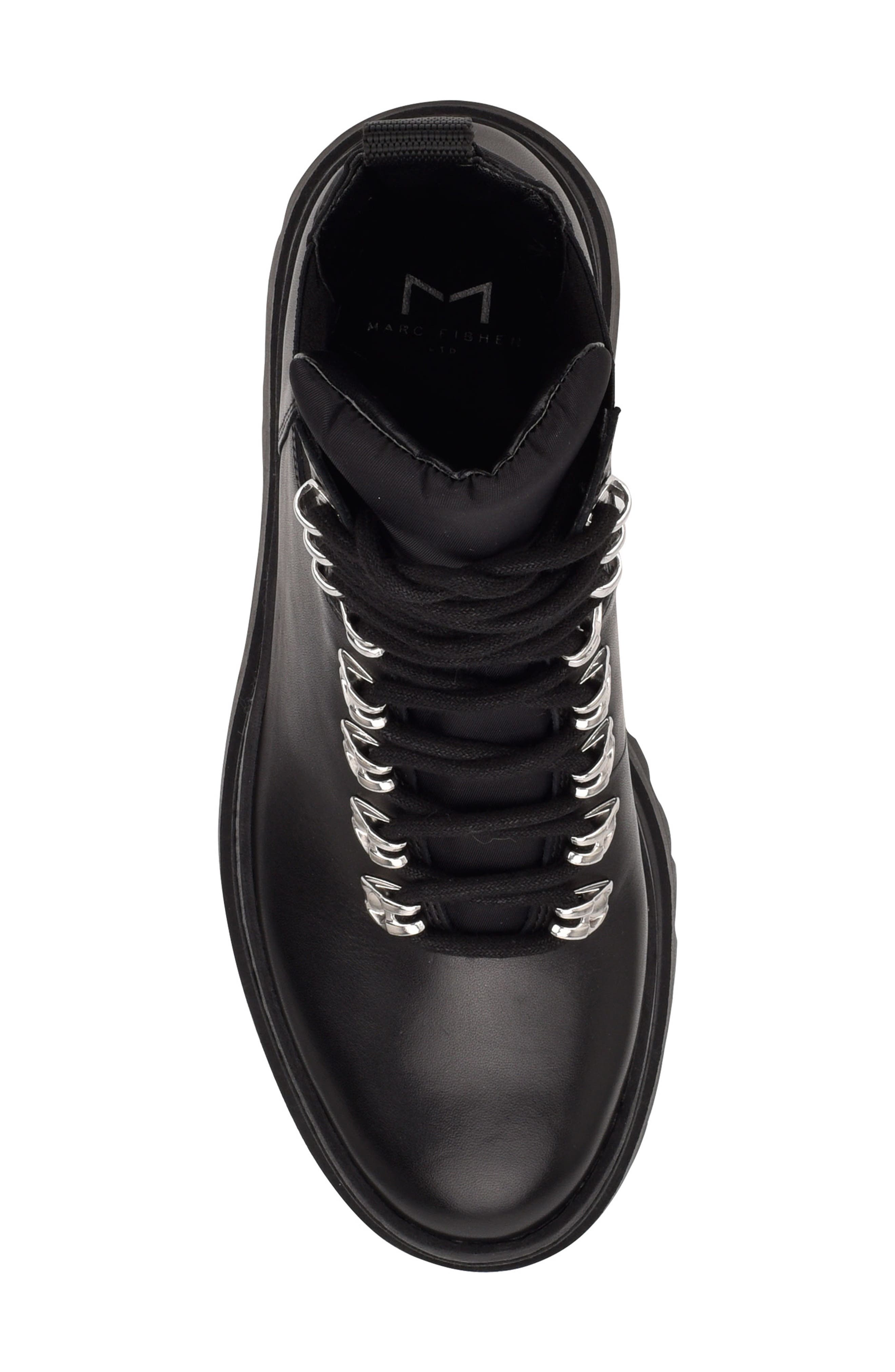 Marc Fisher LTD Plune Lace-Up Lug Sole Bootie, Alternate, color, 