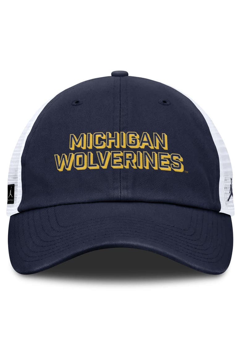 Men's Jordan Brand Navy Michigan Wolverines 2025 Gameday On-Field Club Adjustable Trucker Hat, Alternate, color, Navy