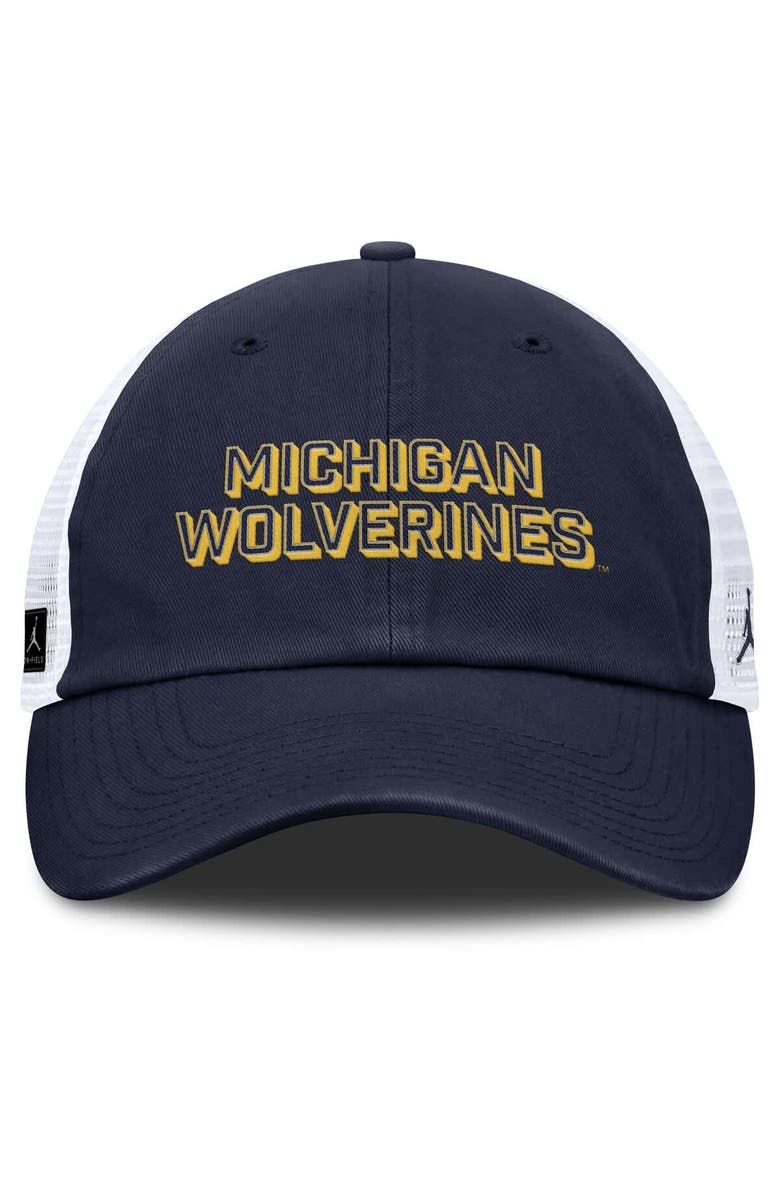Jordan Brand Men's Jordan Brand Navy Michigan Wolverines 2025 Gameday On-Field Club Adjustable Trucker Hat, Alternate, color, Navy