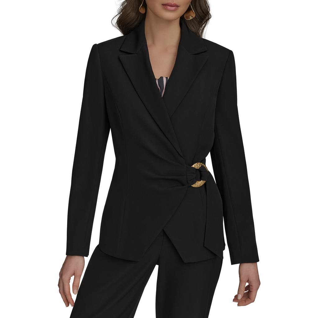 Donna Karan New York Hardware Side Tie Blazer