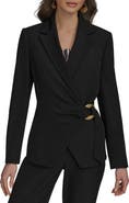Donna Karan New York Hardware Side Tie Blazer