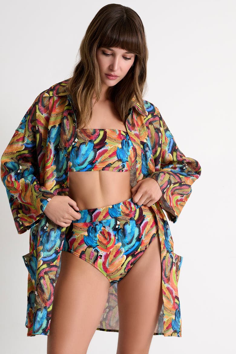 Timess High-Rise Bikini Bottom, Alternate, color, Print