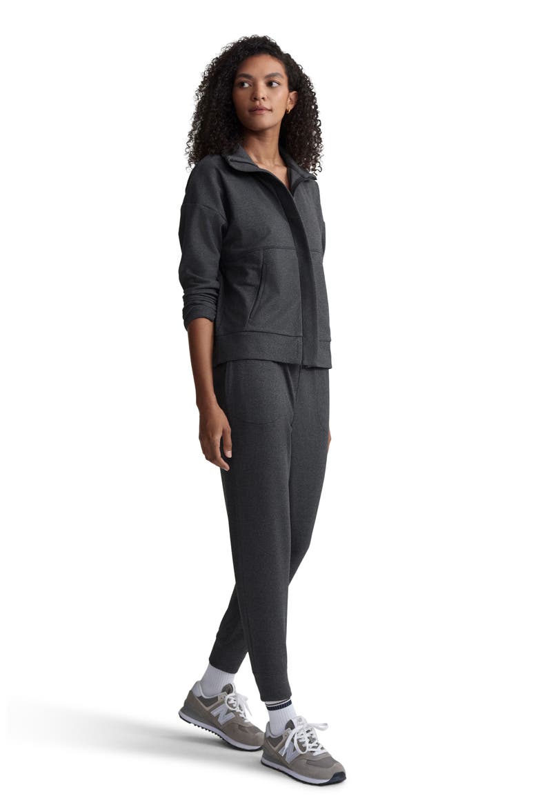 Brushed Slim Joggers, Alternate, color, BLACK MARL