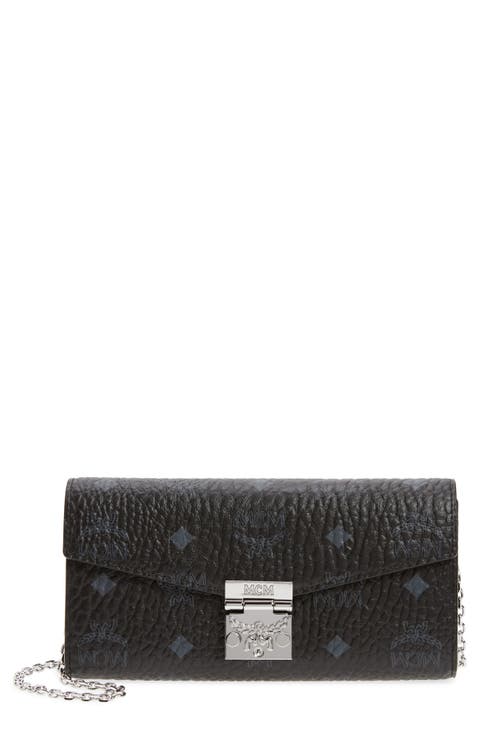 Large Patricia Visetos Canvas Wallet on a Chain