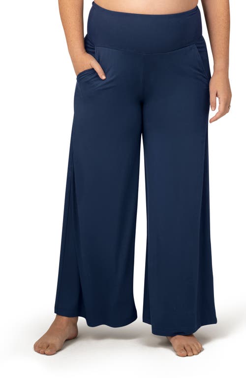 Kindred Bravely Wide Leg Maternity Pants in Navy 