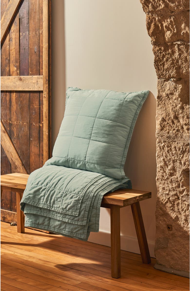 CHRISTY Laundered Cotton Luxury Percale Quilted Bedspread, Alternate, color, Sage Green