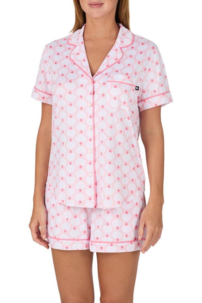 print short pajamas, Main, color, PINK/ WHITE