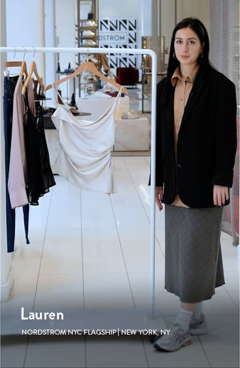 Mirie Asymmetric Crinkled Satin Camisole, sales video thumbnail