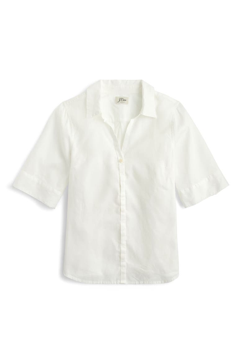 Short Sleeve Button-Up Shirt, Alternate, color, WHITE