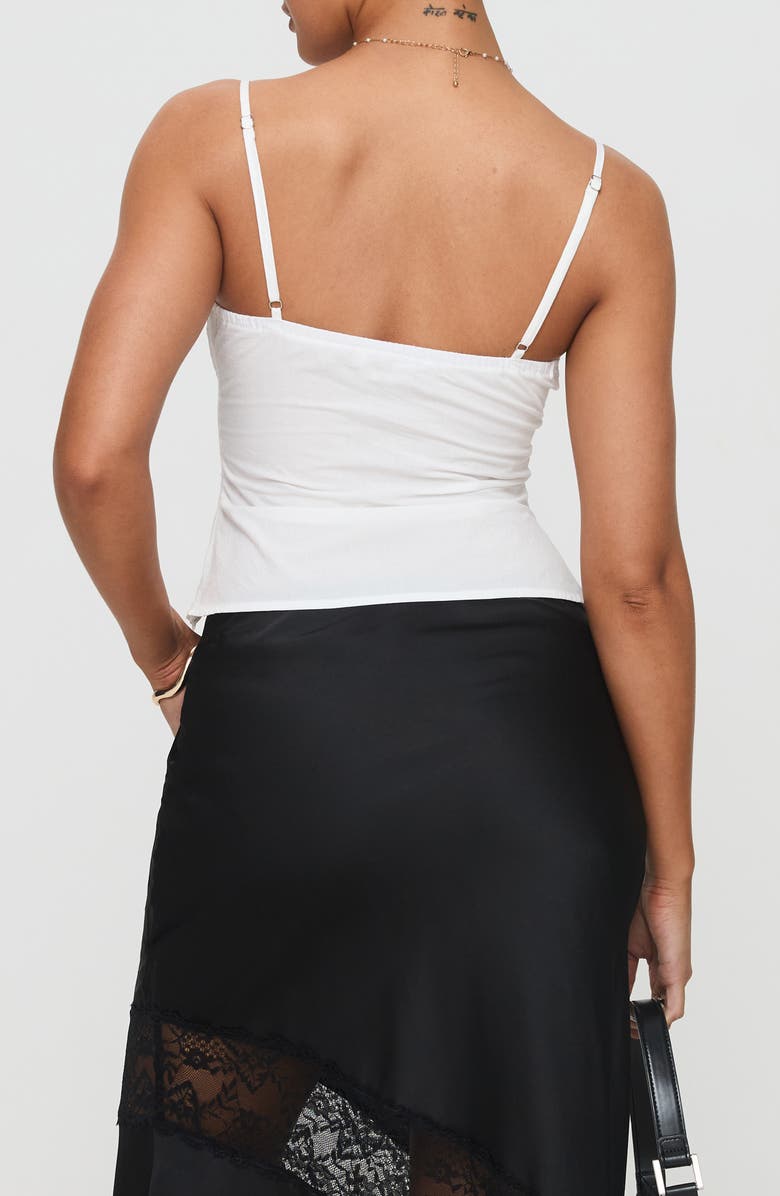 Princess Polly Aruba Embroidered Cotton Camisole, Alternate, color, White