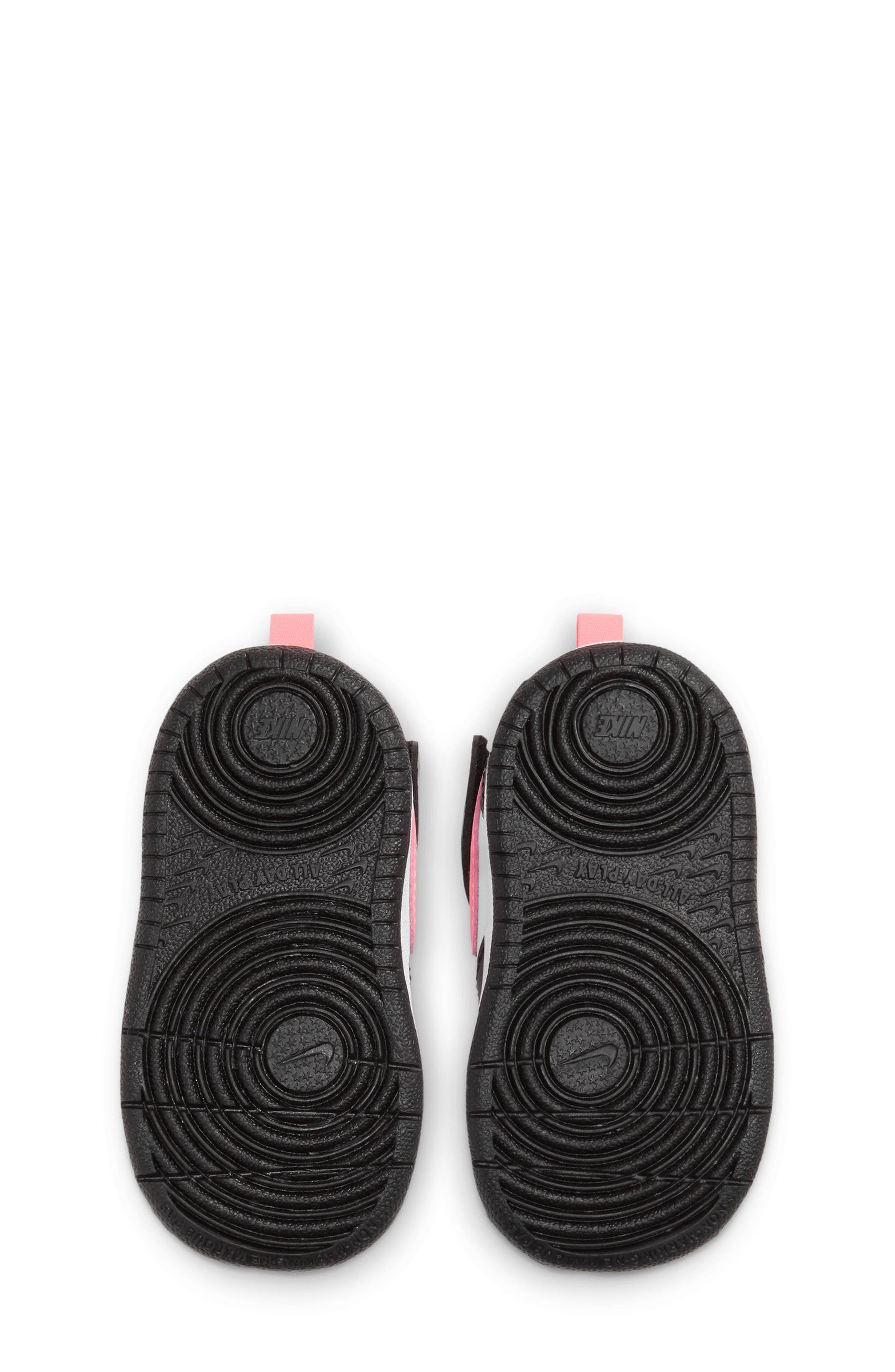 Nike Kids' Court Borough Mid 2 Sneaker, Alternate, color, Black/ White/ Sunset Pulse