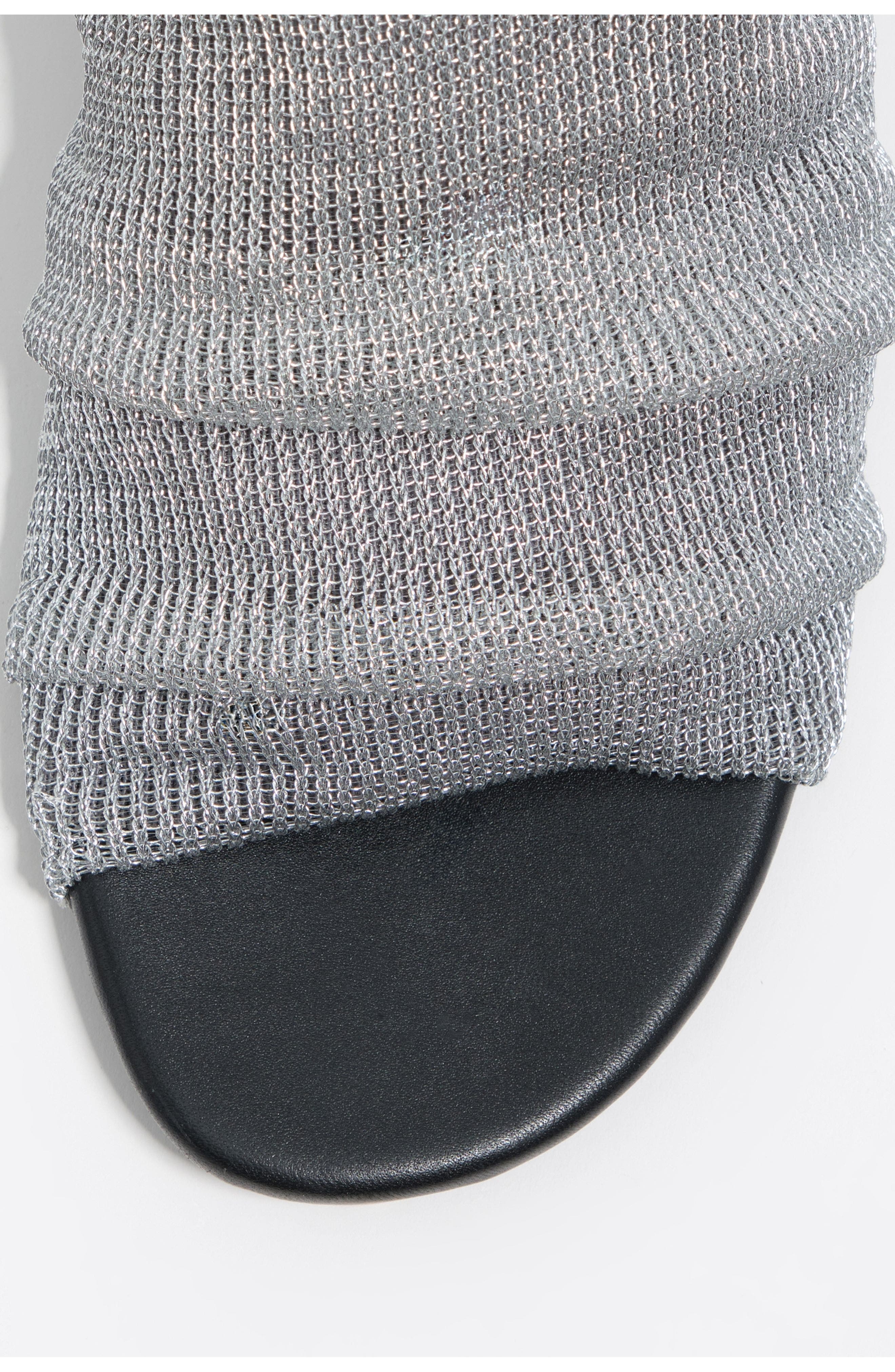 Bimba y Lola Mesh Low-Heel Sandals, Alternate, color, Silver