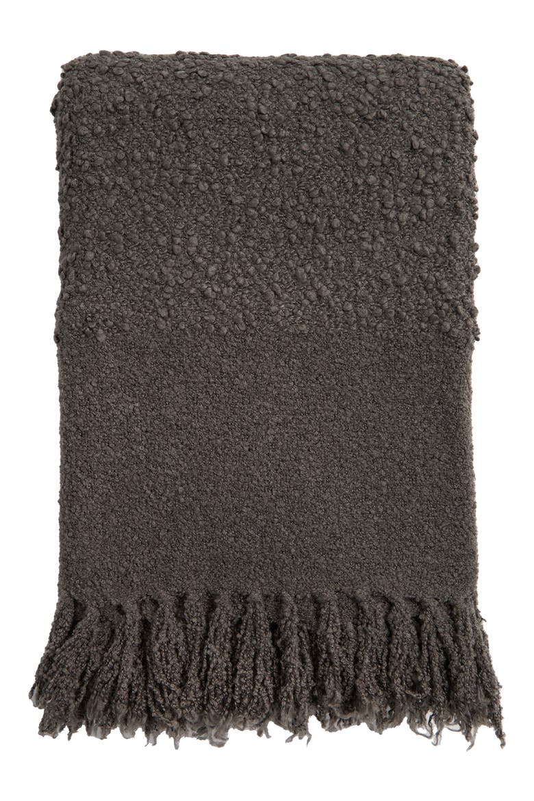 Murphy Oversize Bouclé Throw Blanket, Main, color, MIDNIGHT