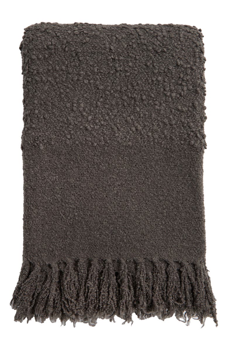 Pom Pom at Home Murphy Oversize Bouclé Throw Blanket, Main, color, Midnight
