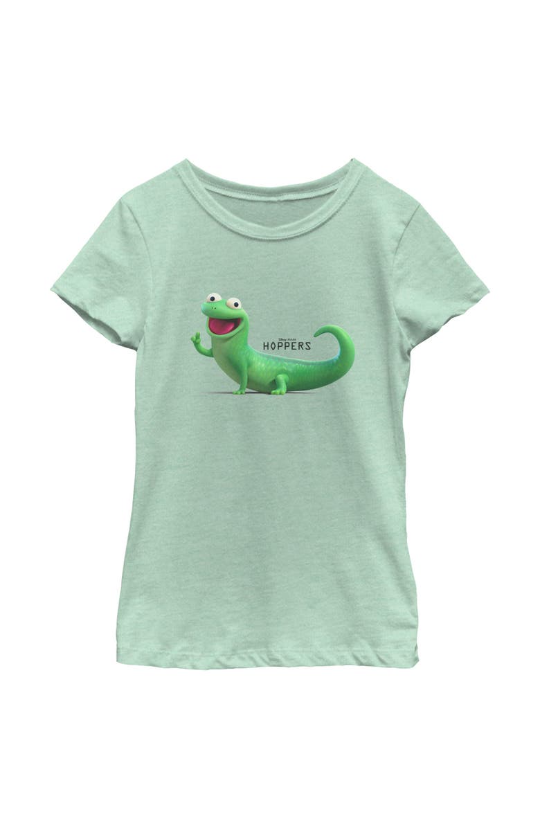 Hoppers Girl's Hoppers Tom Lizard Happy and Cute Pose  Graphic T-Shirt, Main, color, Mint