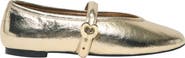 maje Metallic leather ballet flats