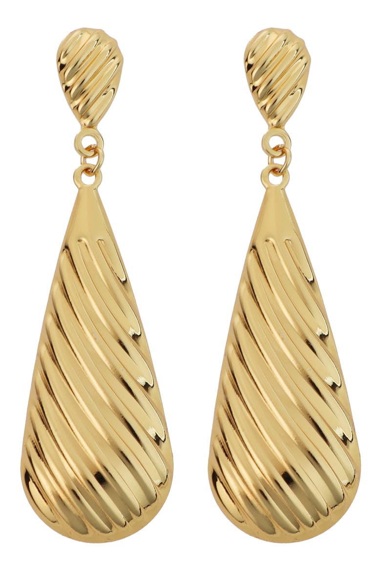 Textured Teardrop Earrings, Main, color, GOLD