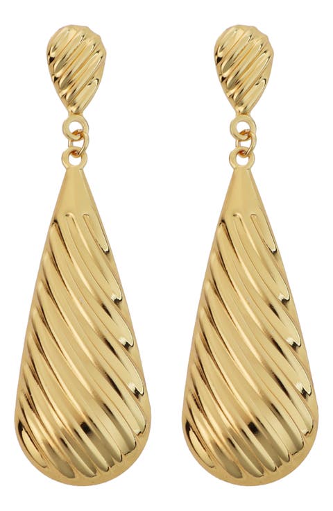 Textured Teardrop Earrings