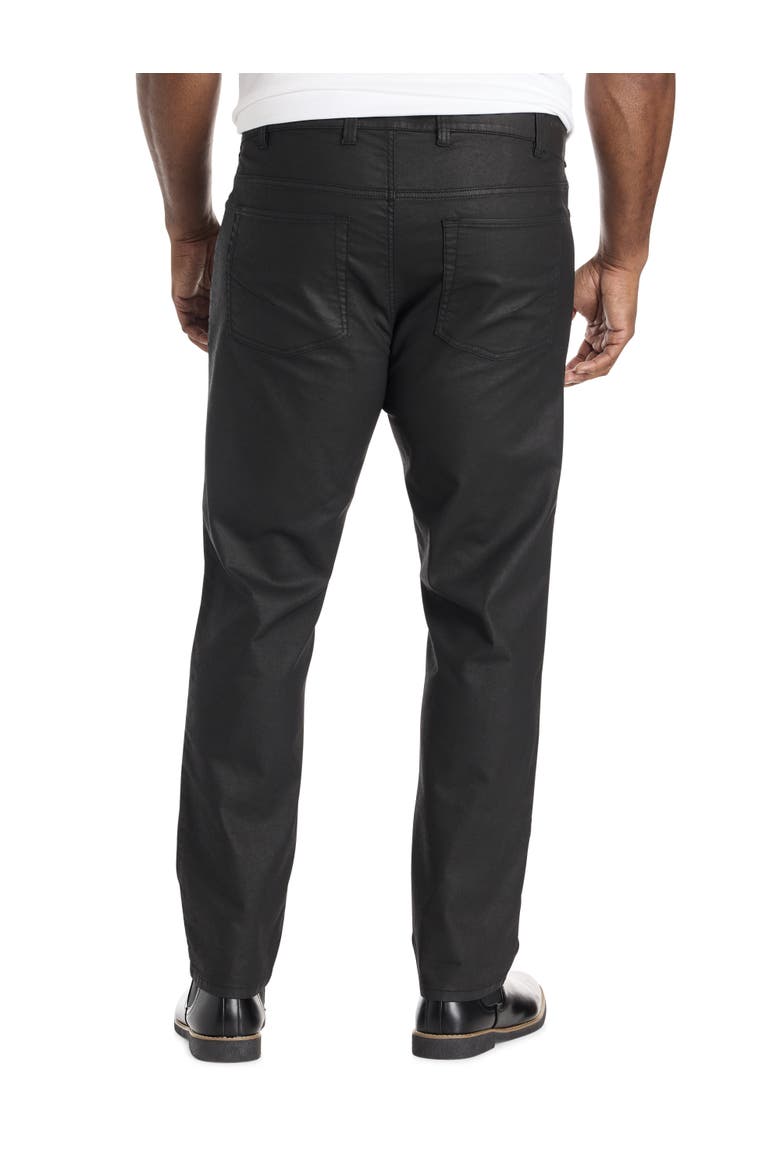 Big & Tall Coated Denim Pants, Alternate, color, BLACK