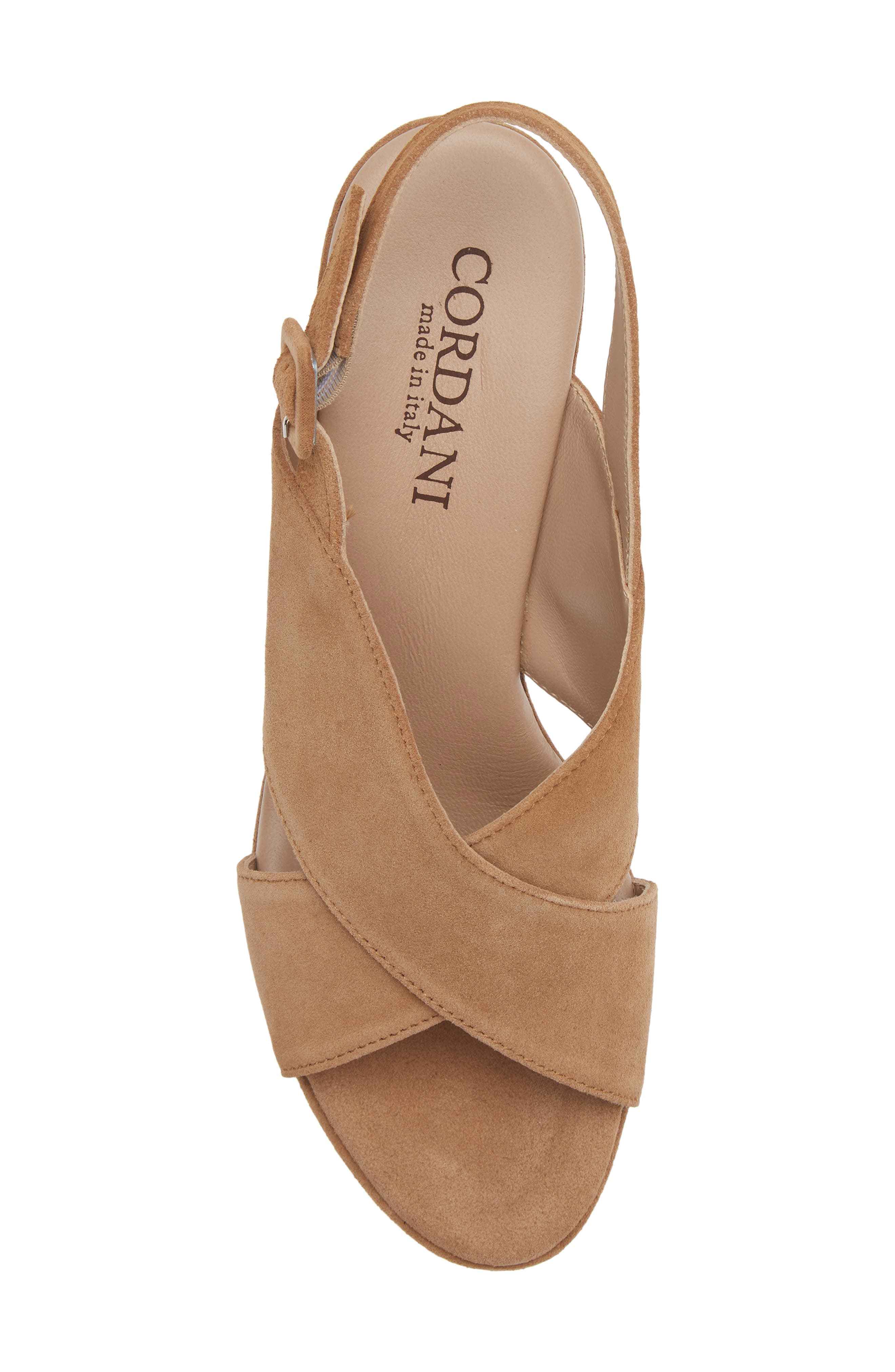 Cordani Teresa Slingback Platform Sandal, Alternate, color, Fawn Suede