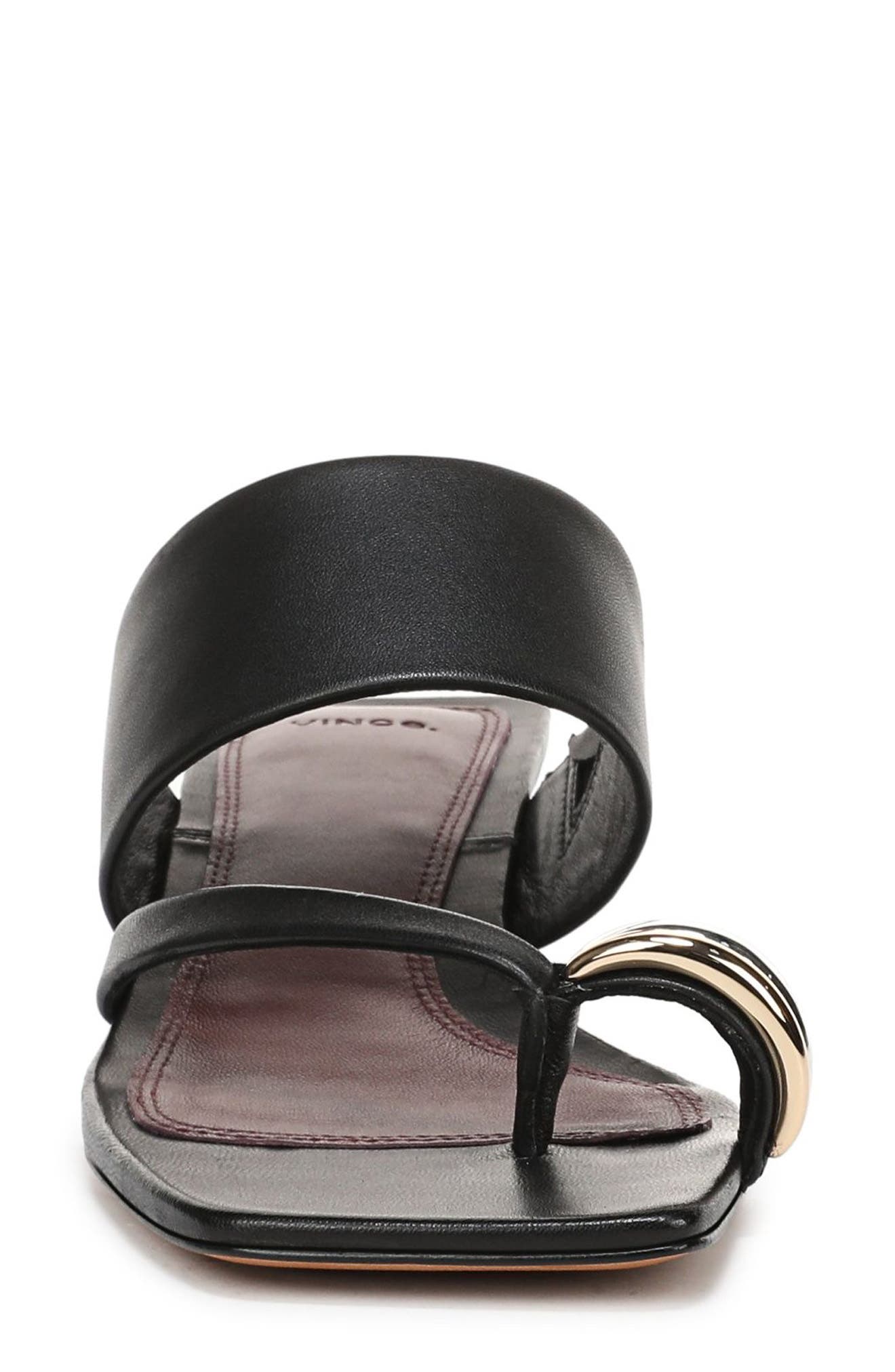 Vince Stacy Toe Loop Sandal, Alternate, color, Black