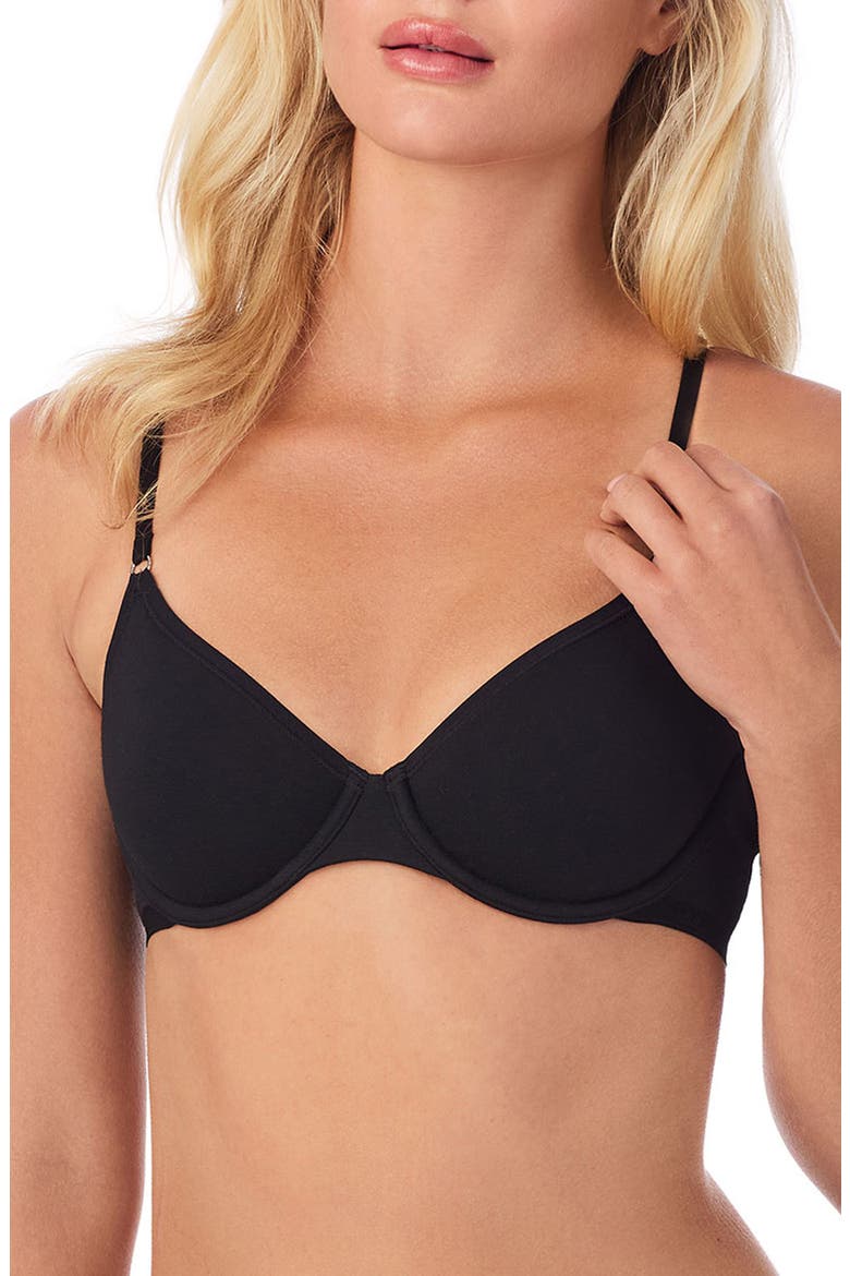 Cabana Unlined Underwire T-Shirt Bra, Main, color, BLACK