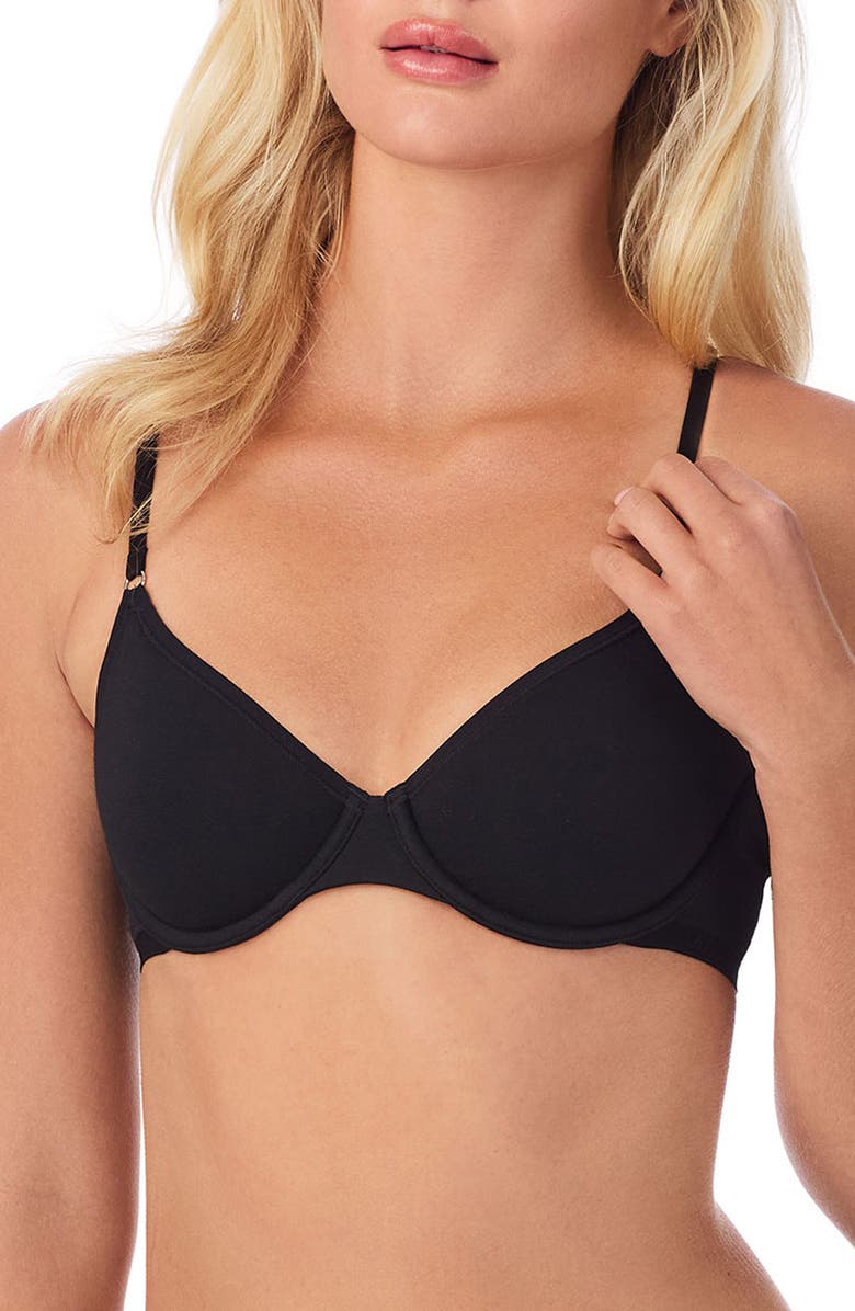 On Gossamer Cabana Unlined Underwire T-Shirt Bra, Main, color, Black