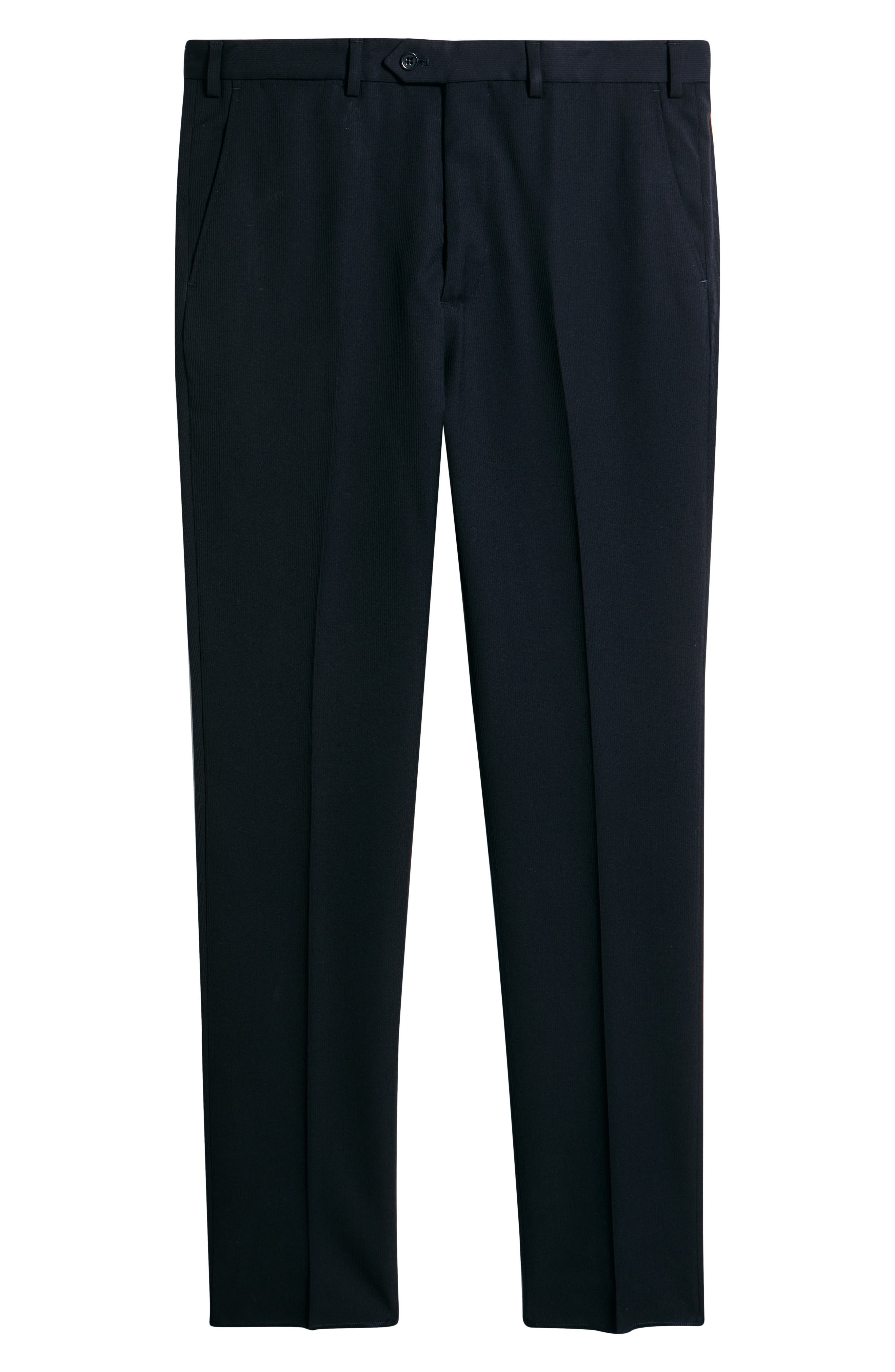 Emporio Armani Flat Front Virgin Wool Dress Pants