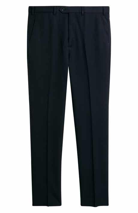Emporio Armani Flat Front Virgin Wool Dress Pants