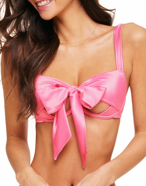 Adore Me Gynger Unlined Quarter Cup Bra in Medium Pink at Nordstrom, Size Small
