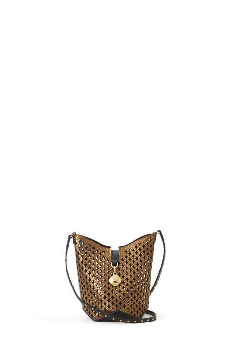 Catch By Lanvin Nano Bucket Bag In Shiny Leather