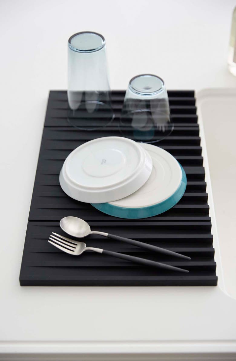 Yamazaki Tower Foldable Drainer Tray, Alternate, color, Black