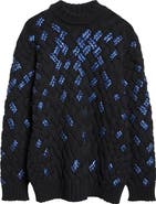 Dries Van Noten Embellished Virgin Wool Cable Knit Sweater
