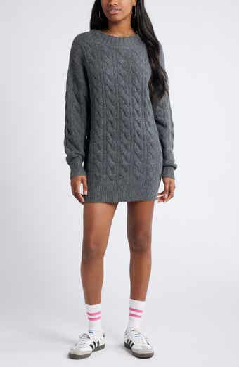 BP. Cable Long Sleeve Sweater Dress